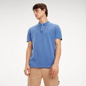 Tommy Hilfiger pánské modré polo tričko Garment - M (434)